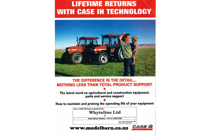 Case-IH Lifetime Returns Brochure 1996