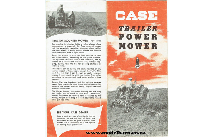 Case T-7 Trailer Power Mower Brochure 1950