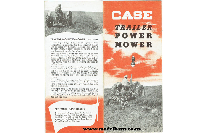 Case T-7 Trailer Power Mower Brochure 1950