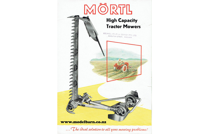 Mortl Mid Mounted Tractor Mowers Brochure 1955