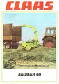 Claas Jaguar 40 Forage Harvester Brochure 1981
