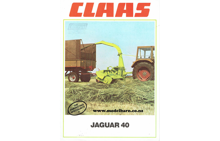 Claas Jaguar 40 Forage Harvester Brochure 1981