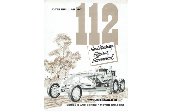 Caterpillar No 112 Motor Grader Brochure 1960s