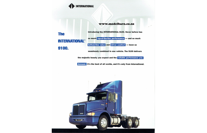 International 9100 Truck Brochure