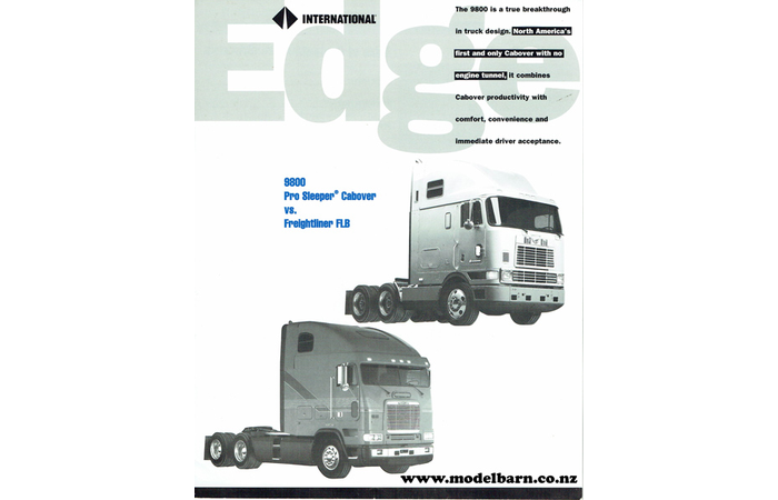 International 9800 COE verses Freightliner FLB Truck Brochure