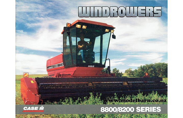 Case-IH 8800/8200 Series Windrowers Brochure 1995