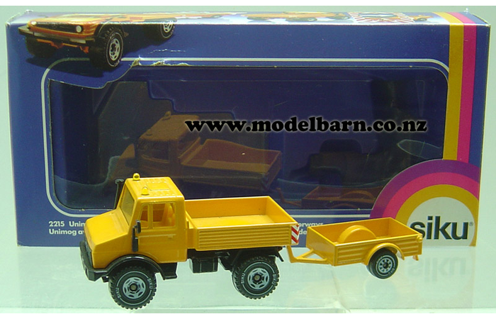 Mercedes Unimog & Trailer Set (orange, 150mm)