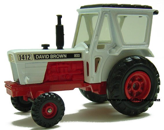 Tracteur Miniature David Brown Case 1412 Par Corgi Classics - Rouge Et Blanc - Occasion