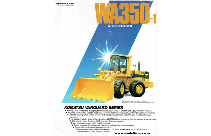 Komatsu WA350-1 Wheel Loader Sales Brochure