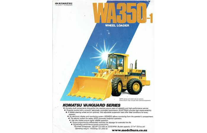 Komatsu WA350-1 Wheel Loader Sales Brochure