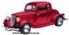 1/24 Ford Coupe (1934, crimson)