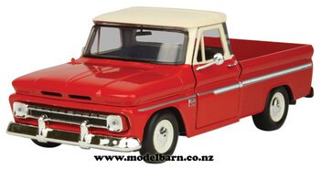 1/24 Chev C10 Fleetside Pick-Up (1966, red & cream)-chevrolet-and-gmc-Model Barn