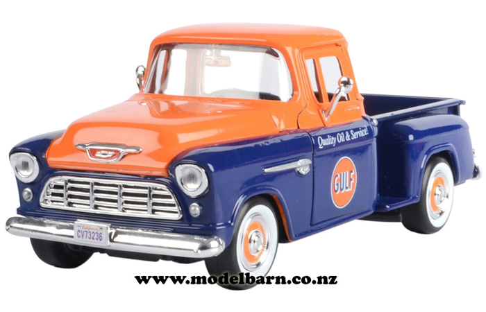 1/24 Chev 5100 Stepside Pick-Up (1955, blue & orange) "Gulf"