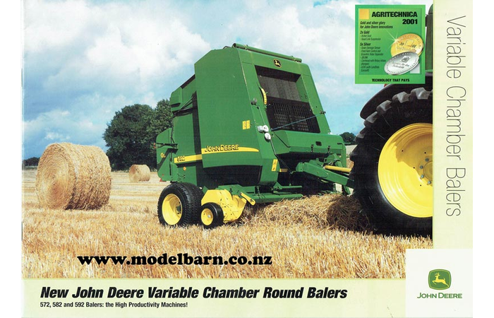 John Deere Variable Chamber Round Balers Brochure 2001