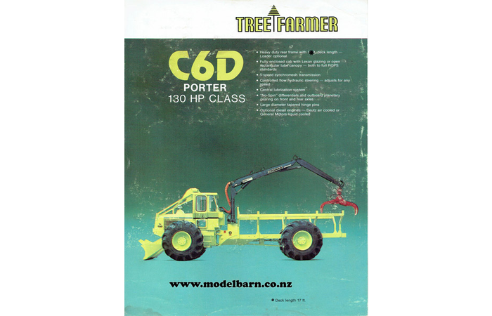 Tree Farmer C6D Forwarder Brochure 1980