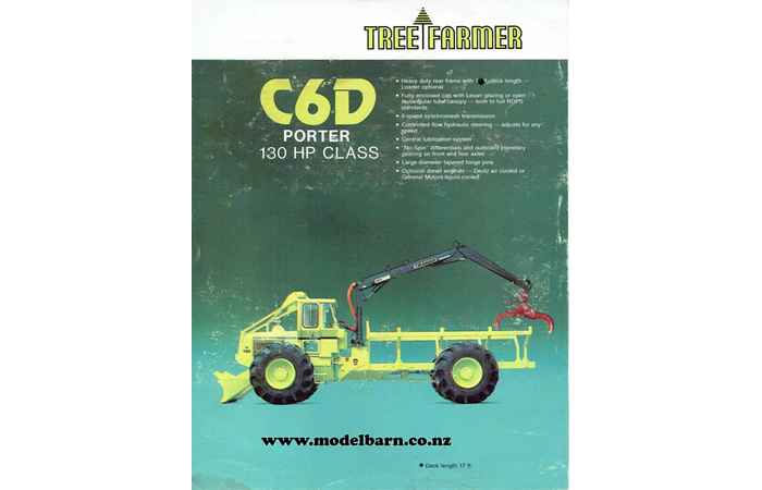 Tree Farmer C6D Forwarder Brochure 1980