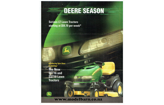 John Deere LT Series Lawn Tractors Brochure 2001