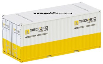 1/50 20ft Metal Shipping Container "MEDIACO"-trailers,-containers-and-access.-Model Barn