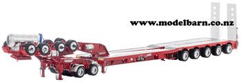 1/50 Drake 2x8 Dolly & 5x8 Drop Deck Low Loader Trailer (red)-trucks-and-trailers-Model Barn