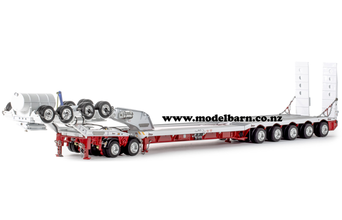 1/50 Drake 2x8 Dolly & 5x8 Drop Deck Low Loader Trailer (white & red)