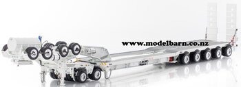 1/50 Drake 2x8 Dolly & 5x8 Drop Deck Low Loader Trailer (white)-trucks-and-trailers-Model Barn