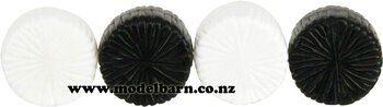 1/32 Round Silage Bales Wrapped (2 black, 2 white)-other-items-Model Barn