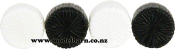 1/32 Round Silage Bales Wrapped (2 black, 2 white)-parts,-accessories,-buildings-and-games-Model Barn