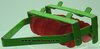 Disc Harrow Mettoy (green & red, tinplate, 140mm, unboxed)