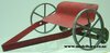 Tractor Mower Mettoy (red & green , tinplate, 165mm, unboxed)