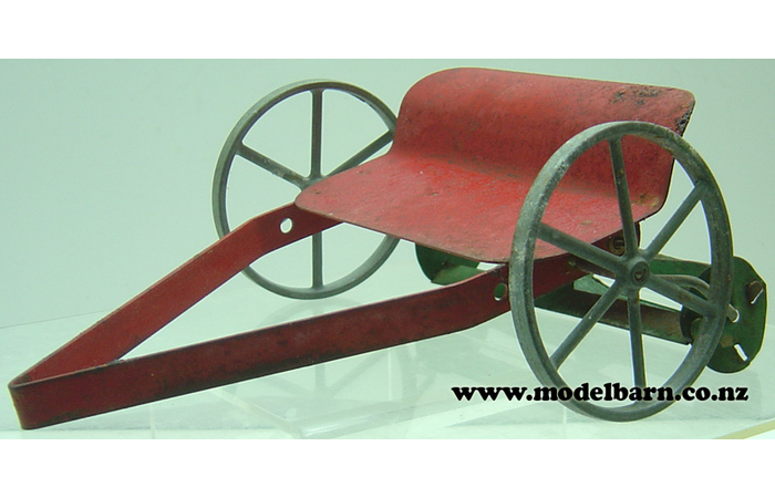 Tractor Mower Mettoy (red & green , tinplate, 165mm, unboxed)