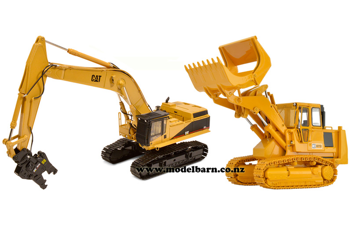 1/48 Caterpillar 375 L Excavator & Caterpillar 973 Track Loader Demolition Combo