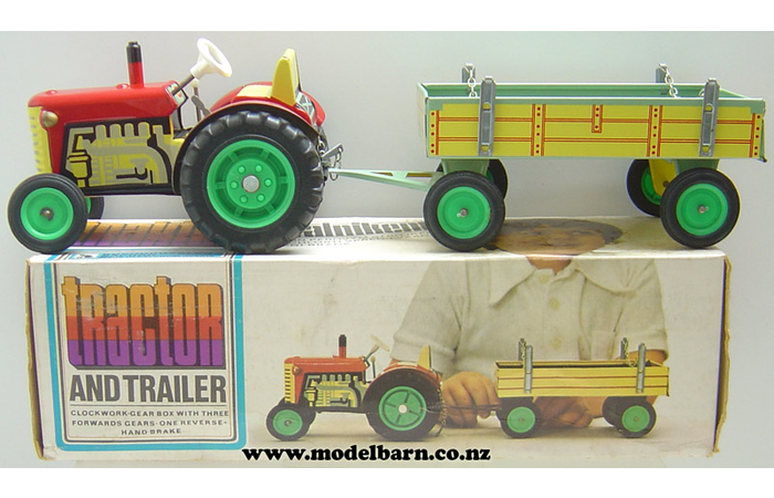 KDN (Zetor) Clockwork Tractor & Trailer Kovap