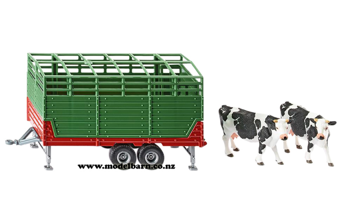 1/32 Livestock Trailer with 2 Cows