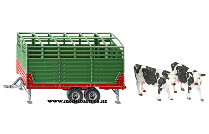 1/32 Livestock Trailer with 2 Cows